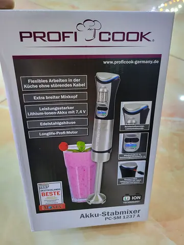 PROFI COOK Akku Stabmixer Cordless Hand Blender 7,4V PC-