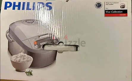 New Philips Rice Cooker HD3038 - 1.8L - 980 W - White/Grey ( Limited Stock )