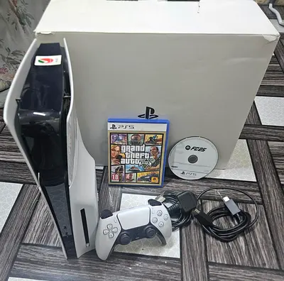 PS5 SILM DISC 1TB ONE CONTROLLER +2 GAMES WITH BOX