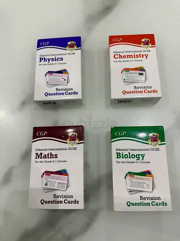 Set of 4 GCSE/IGCSE Revision Question Card Packs — Chemistry, Biology, Physics, Maths (CCP)