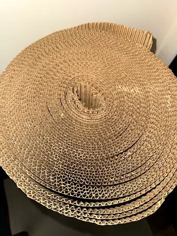 Corrugated paper roll