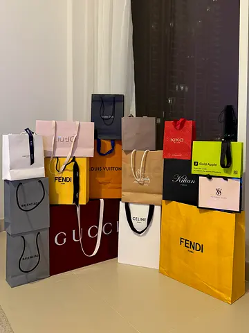 Collection of Branded Shopping Bags (Gucci, Fendi, Louis Vuitton, Balenciaga, Celine etc.)