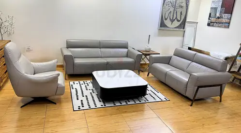 Natuzzi Editions Eleganza Italian Leather Sofa Set_Like New Condition