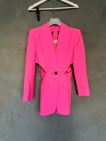 Alexander McQueen Pink Cut-Out Tailored Blazer - Womens Size S/M