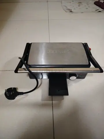 Electric Stainless Steel Contact Grill / Panini Press - Single Plate