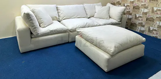 Same like new condition marina home luscious sofa with footstool