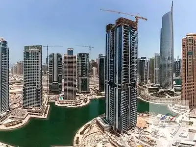 شقة استوديو | برج آيكون 2 | شرفة | إطلالات على المارينا والمدينة