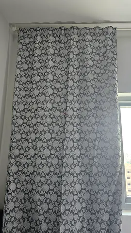 2pairs (4pieces )Homecenter Grey Floral Roman Blind curtains - Good Condition 290×130 cm