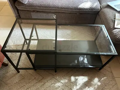 Glass and Metal Coffee Table