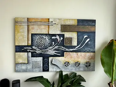 Huge Abstract Art Wall Painting, 150x100cm