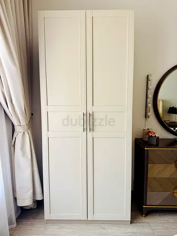 White 2-Door Wardrobe / Armoire in Good Condition