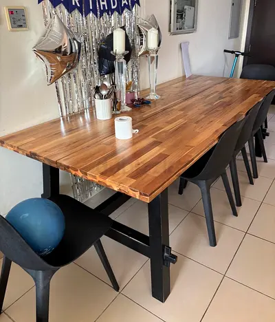 Solid Wood Dining Table - Seats 6-8