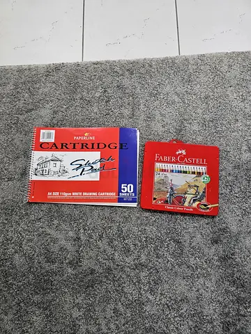Faber-Castell 24 Classic Colour Pencils Tin + A4 Sketch Pad Bundle | 60 AED