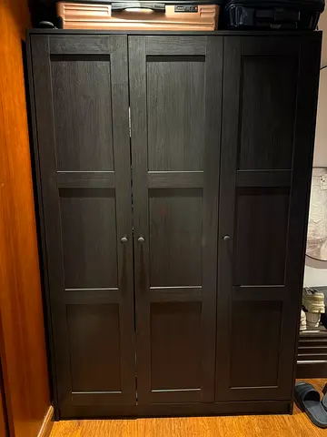 IKEA Large Dark Wood Wardrobe / Armoire in Good Condition (117x176 cm)