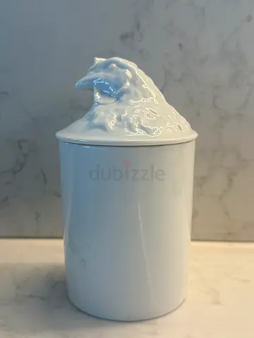 Gucci x Richard Ginori 1735 White Ceramic Jar with Bird Head Lid - Decorative Canister
