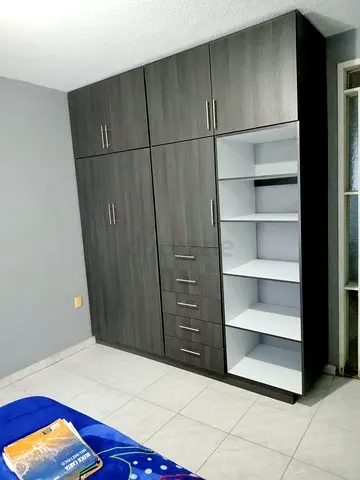 Wardrobe with Open Shelves and Drawers
