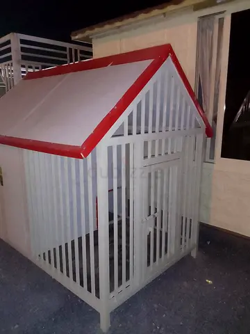 Large Metal Outdoor Dog Kennel with Roof