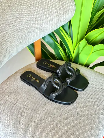 Chanel leather slide sandals, 36 to 42 available