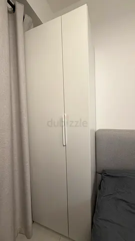 White 2-Door Wardrobe - Good Condition