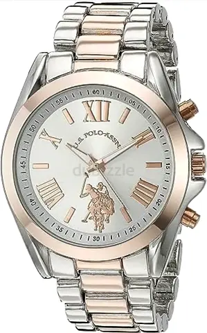 U.S. Polo Assn. Womens Quartz Watch, Analog Display and Stainless Steel Strap USC40118