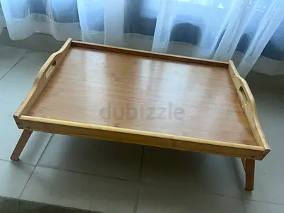 Foldable Wooden Bed/Breakfast Tray with Handles