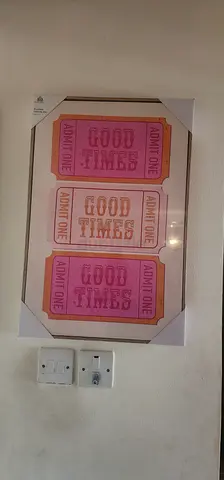 Framed Good Times Ticket Wall Art — Brand New