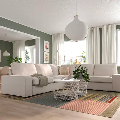 IKEA KIVIK Corner - SOFA shaped Beige Soft Comfortable New