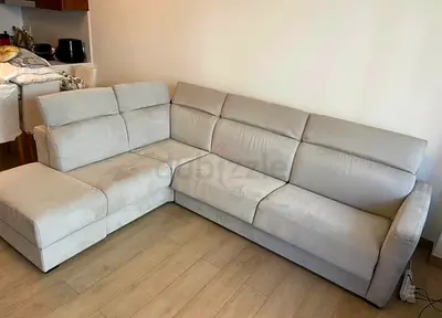Brand Convertible Sofa 3-seater right-hand chaise sofa, easily converts into a bed (160 cm)