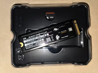 WD Black SN850 1TB NVMe M.2 SSD with Heatsink