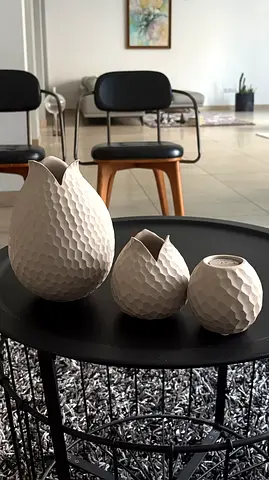 A set of 3 decorative ceramic pieces from ASA collection