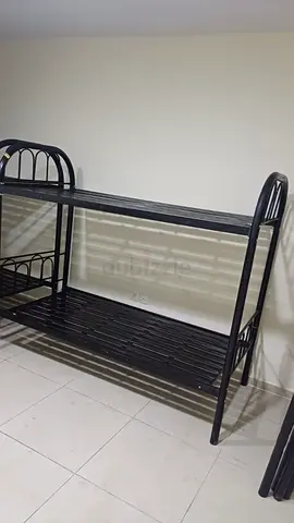 Black Metal Bunk Bed Frame (Double Decker) - Good Condition