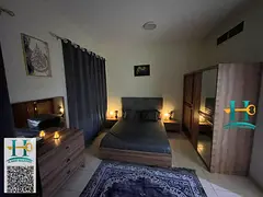 For monthly rent, furnished studio in Al Naimiyah 2, spacious area and separate kitchen