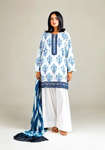 Khaadi 3pc embroidered suit