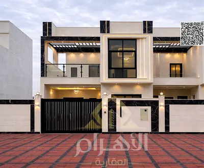 With a 10% down payment and a monthly installment of 5000 dirhams, a two-story villa with a roof te