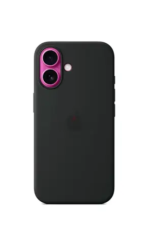Apple iPhone 16 Black Silicone Case (dual camera model)