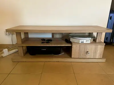 Light Oak TV Stand / Entertainment Unit with Drawer