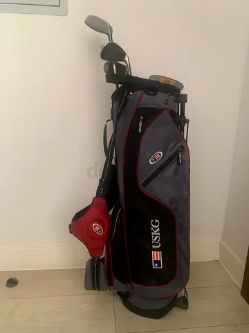 USKG JUNIOR SET OF CLUBS + BAG - LEFT HANDED  - GOOD CONDITION