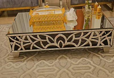 Elegant luxury mirror tables set + wall mirror