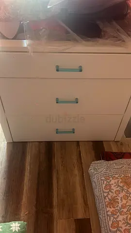 IKEA white sliding door wardrobe with drawers urgent must go .