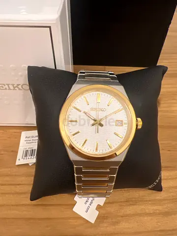 Seiko Men’s Stainless Steel Watch with Gold Accents - Unworn