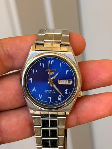 Seiko 5 Automatic watch Arabic numeral blue Dial