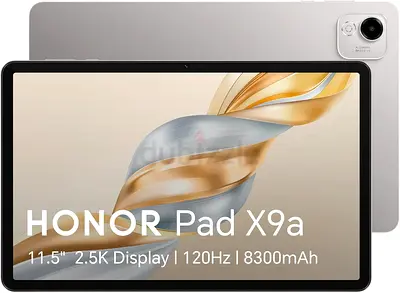 Honor Pad X9a Tablet – Wi-Fi, 128GB Storage, 8GB RAM, 11.5-inch 2.5K Display, Grey + Cover + Screen