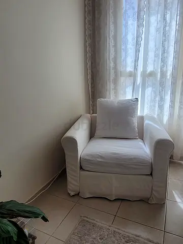 IKEA white single sofa