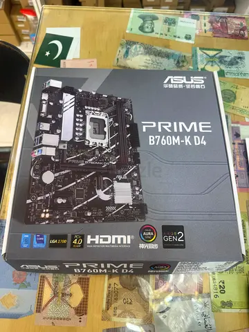 ASUS Prime B460M-K D4, an Intel B760 LGA 1700 mATX motherboard with PCIe 4.0, two PCIe 4.0 M.2 slots