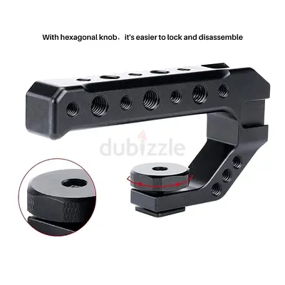 Universal Aluminum Top Handle with Multiple 1/4  3/8 Mounts for DSLRs/Cages Uurig R005