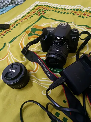 Canon EOS 77D with 18-55mm Kit Lens + Extra 50mm Lens and Charger