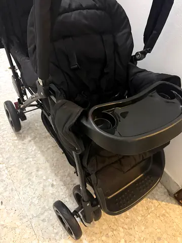 Double stroller rarely used for 2 children 300 dirhams