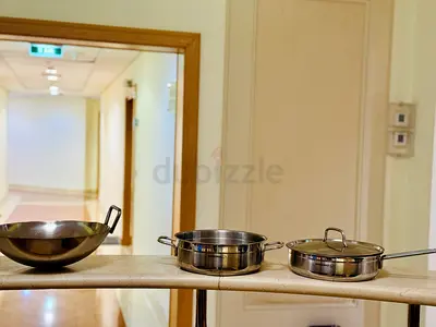 6-Piece Stainless Steel Commercial Buffet Pan and serving Ware Set (Wok, Sauté Pan, Frying Pan)
