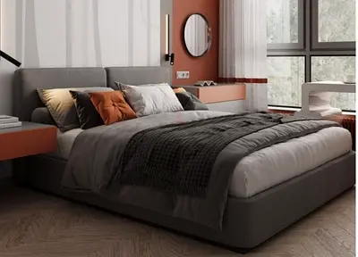Gray colour king size Bed