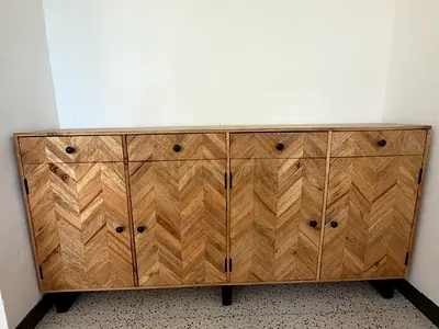 Solid Wood / Storage Cabinet - 4 Doors, 4 Drawers